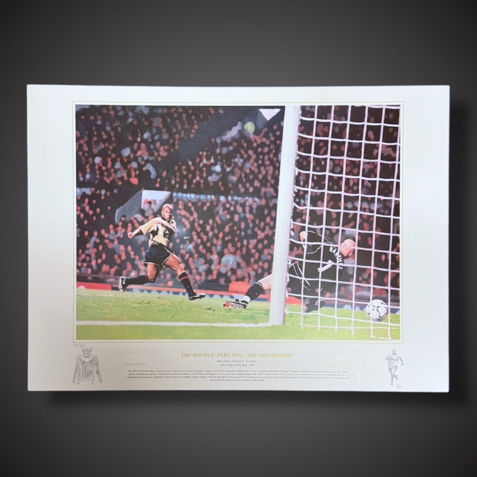 Sylvain Wiltord Arsenal Double Goal Scorers Signed Art Print £300