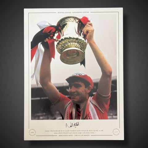 Norman Whiteside Manchester United 1985 FA Cup Winners Signed Photo £251