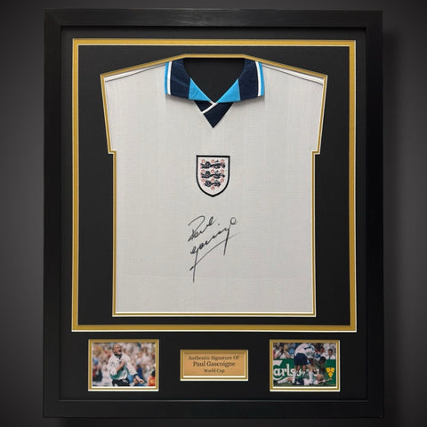 Paul Gascoigne Hand Signed And Framed England Football Shirt With COA £4000