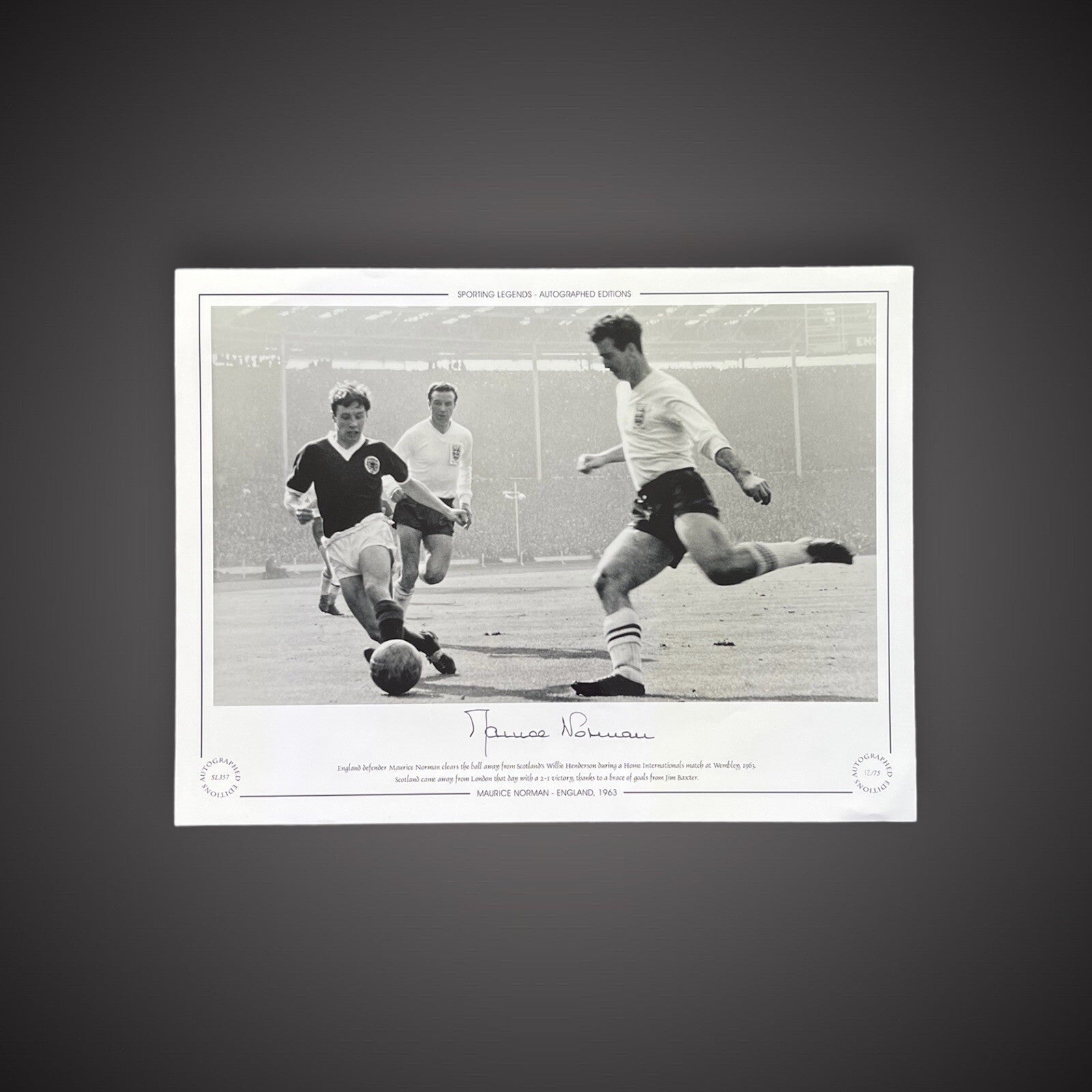 Maurice Norman England 1963 Signed Photo £250
