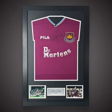 West Ham United Hand Signed & Framed Shirt By Paolo Di Canio With COA £1990