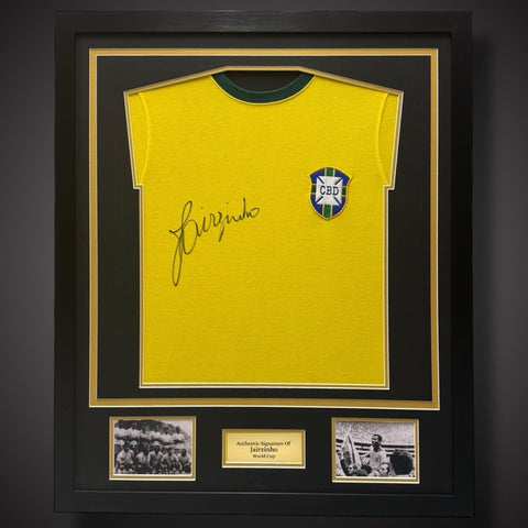 Brazil- Jairzinho Hand Signed And Deluxe Framed Shirt - World Cup- £5990
