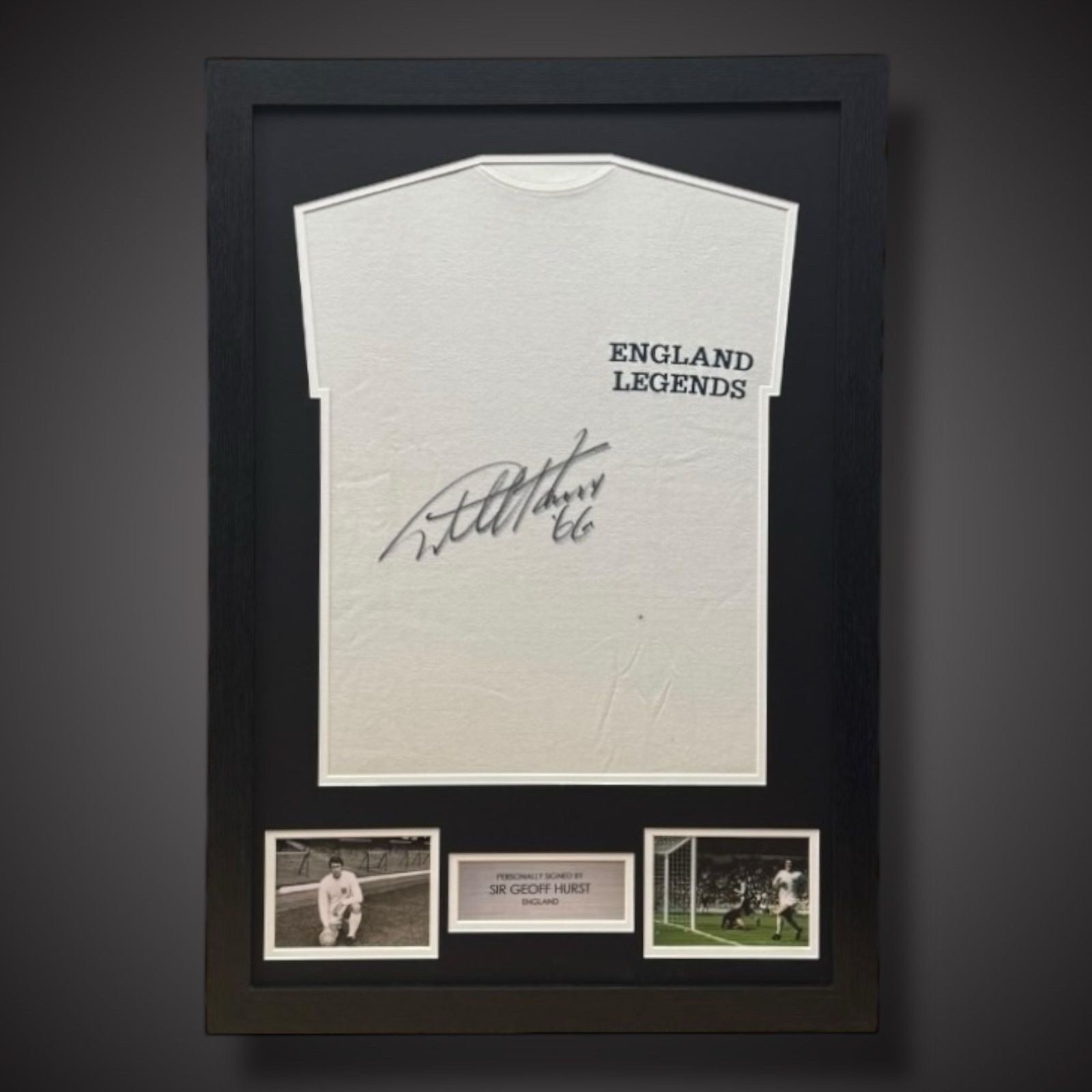 Sir Geoff Hurst Framed Hand Signed England Legends Shirt With  COA £990
