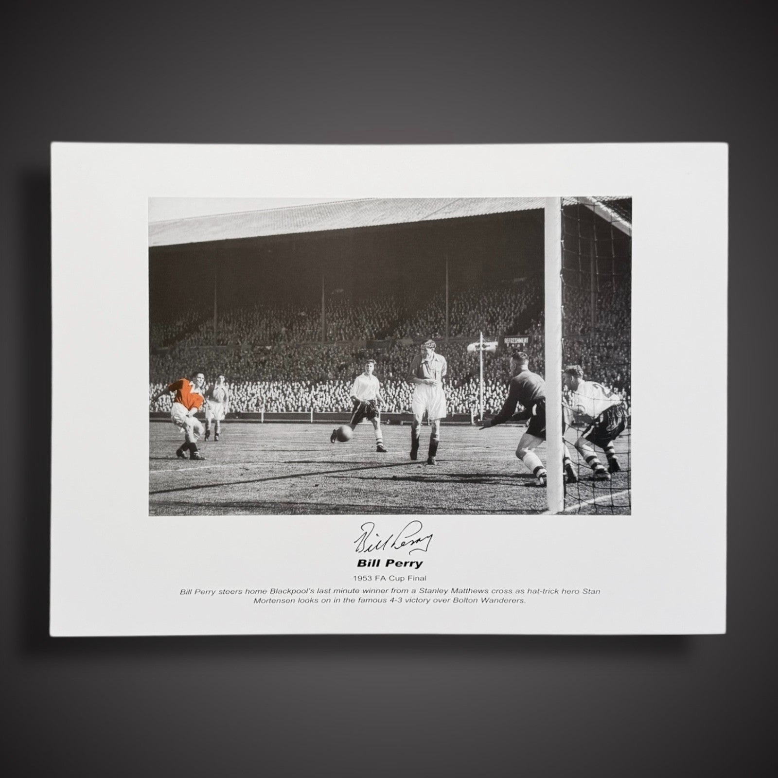 Framed Blackpool Bill Perry Hand Signed Photo £44.99 16X201