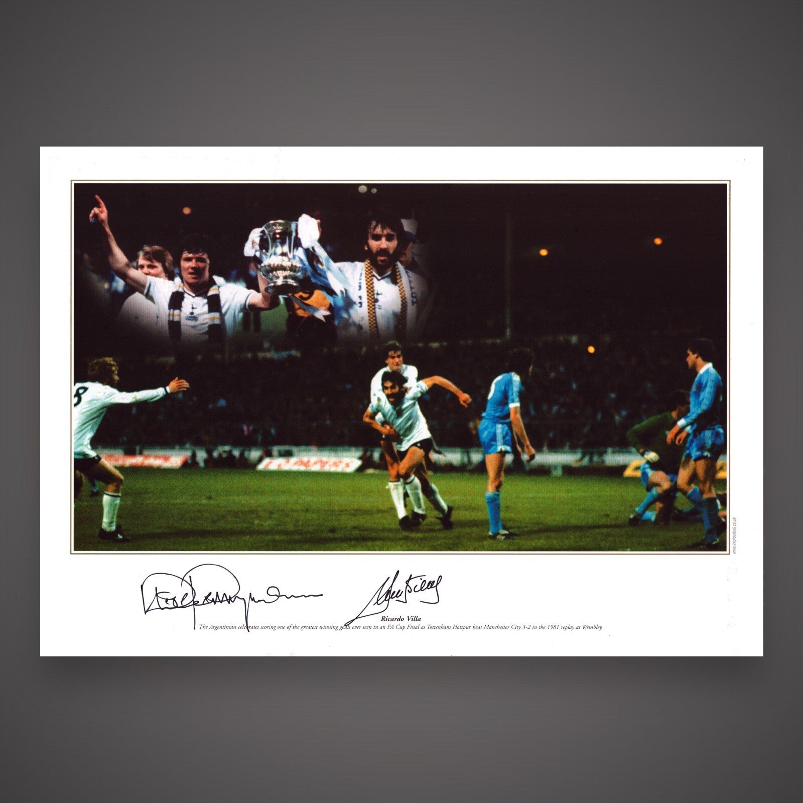 Framed Ricky Villa And Steve Perrymann Signed Photo £49.991
