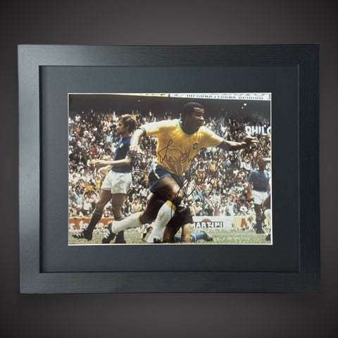 Framed Brazil-  Superstar Jairzinho Hand Signed Photo £109.990