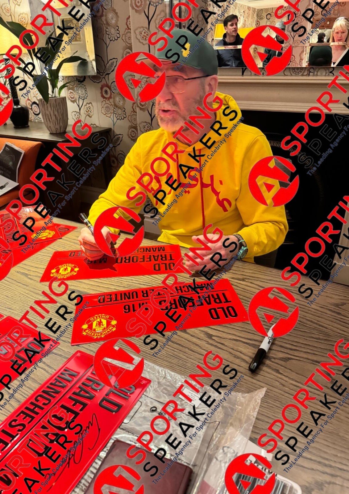 Wayne Rooney & Eric Cantona Signed And Framed Street Sign Manchester United £2997