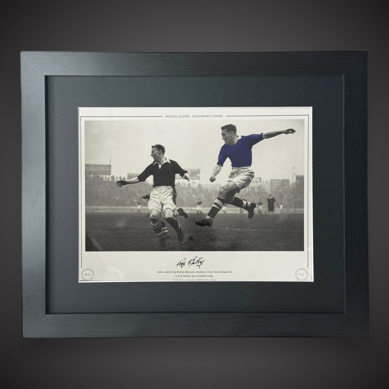 FRAMED Roy Bentley Chelsea 1955 Hand Signed Photo £450