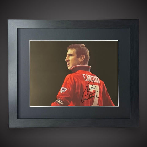 Manchester United Eric Cantona Hand Signed And Framed 16x12 Photo £199 With COA0