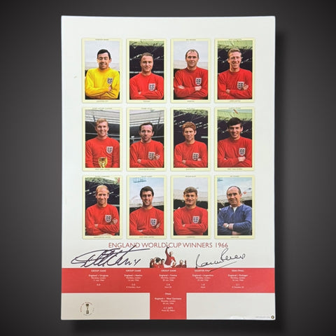 Geoff Hurst And Martin Peters Signed England 1966 World Cup Poster £29.99 16X230