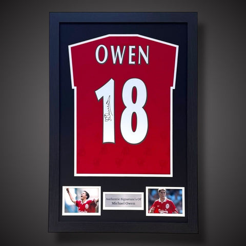 Michael Owen Hand Signed Liverpool Football Shirt With COA £3200