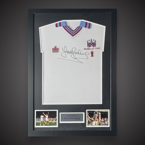 Framed Trevor Brooking West Ham 1980 FA Cup Winners Shirt With COA £2490