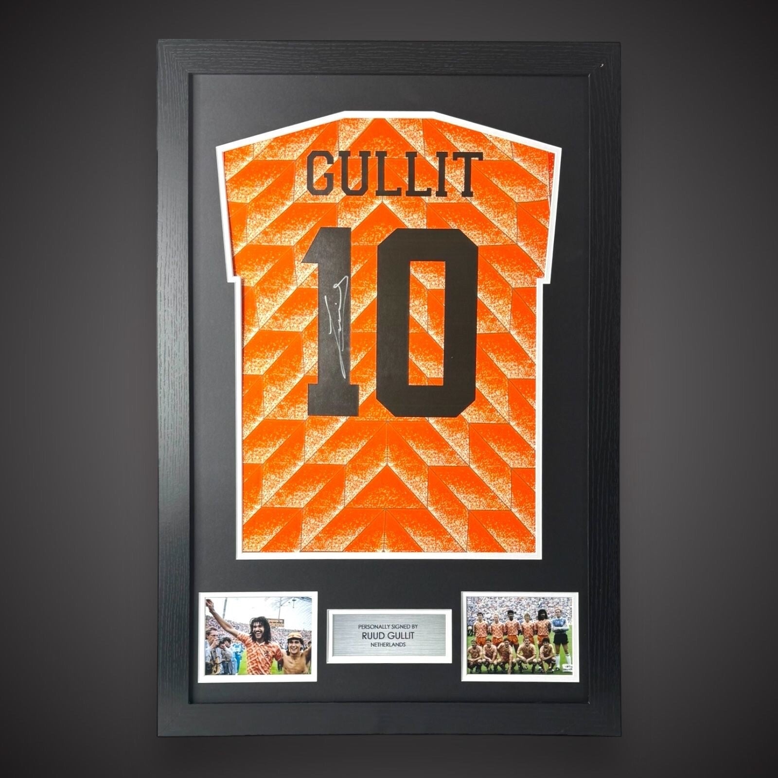 Ruud Gullit Hand Signed & Framed Netherlands Football Shirt With COA £2990