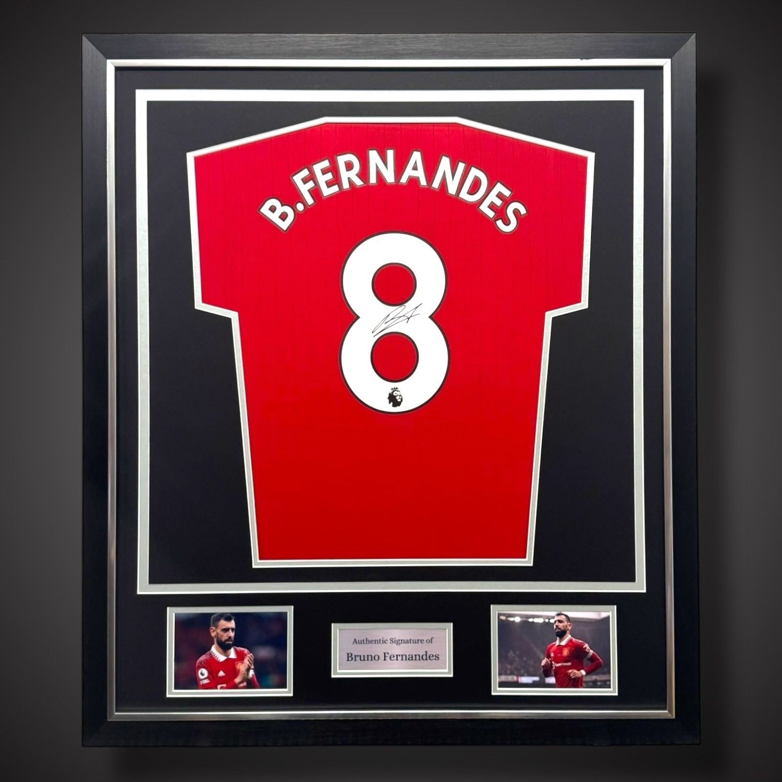 Bruno Fernandes Hand Signed And Deluxe  Framed Manchester United Shirt  £2790