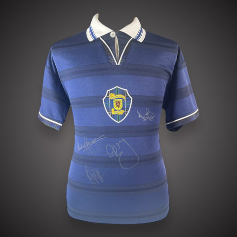 Scotland Multi Signed Legends Shirt-McCoist,Ferguson,Goram & Hendry £1000