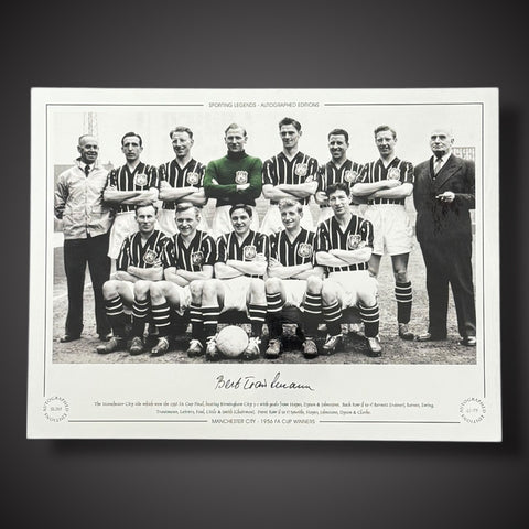 FRAMED Manchester City 1956 FA Cup Winners- Bert Trautmann Hand Signed Photo £451