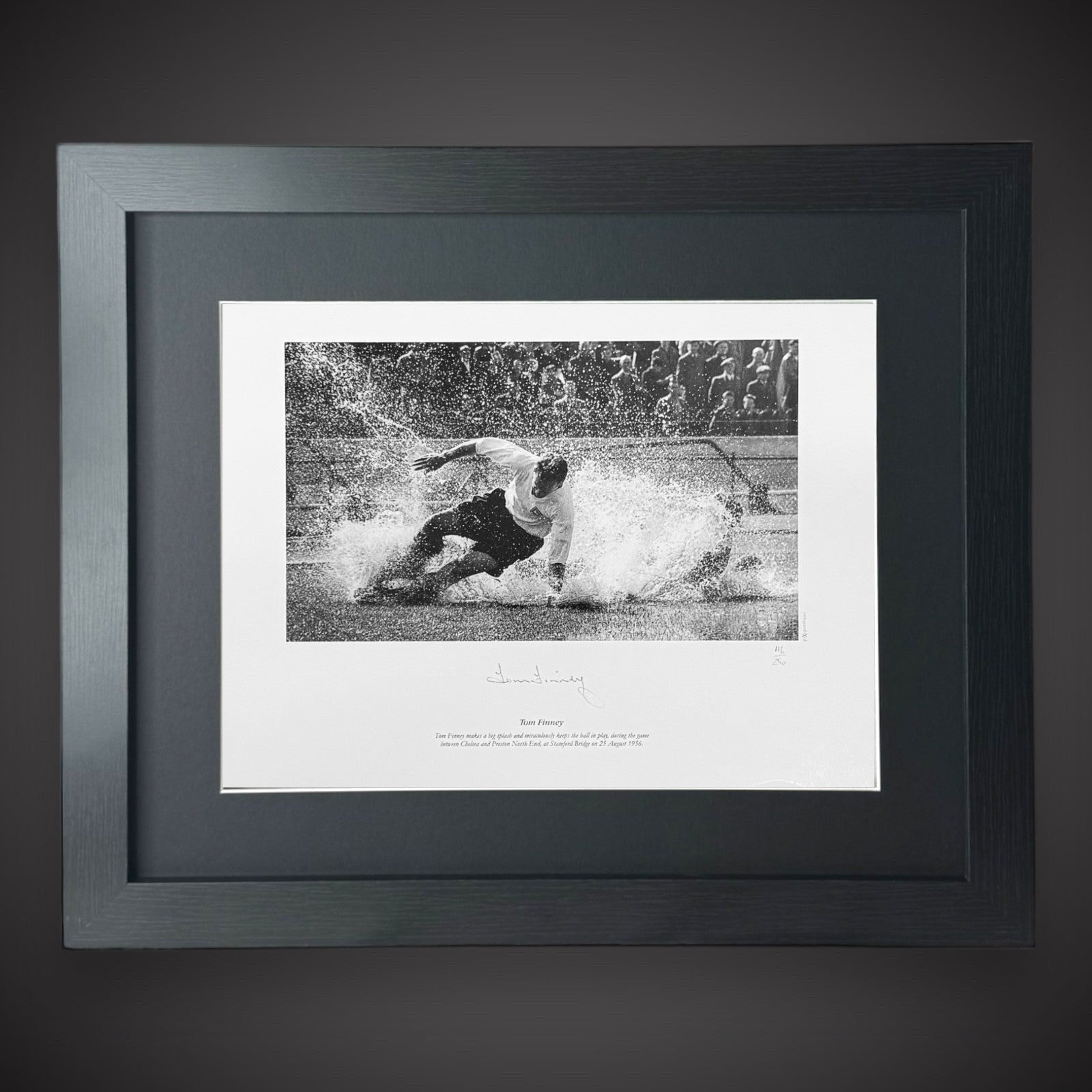 FRAMED Tom Finney Signed Preston North End Photo: 1956 £450