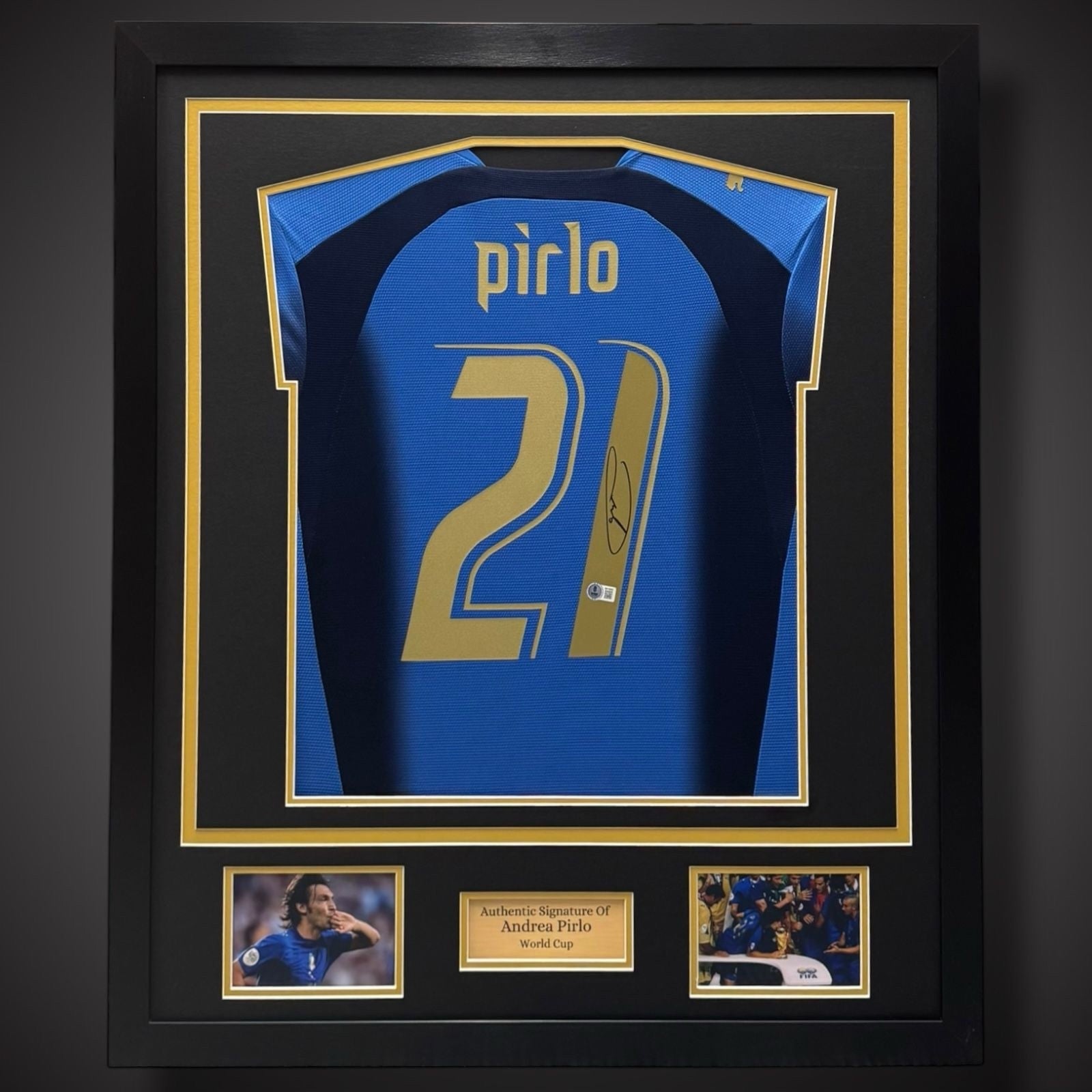 Andrea Pirlo Italy Hand Signed Football Shirt With COA - World Cup Series £4050