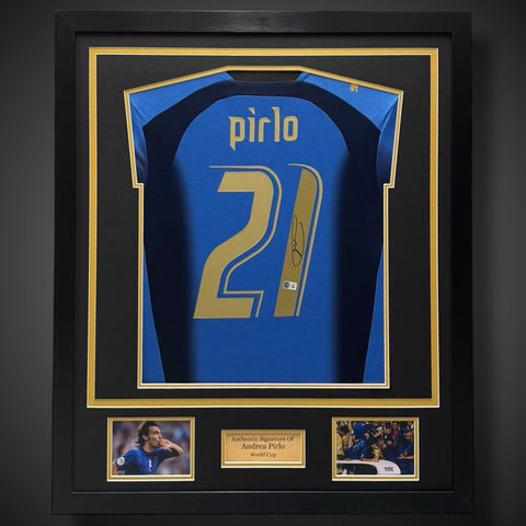 Andrea Pirlo Italy Hand Signed Football Shirt With COA - World Cup Series £4050