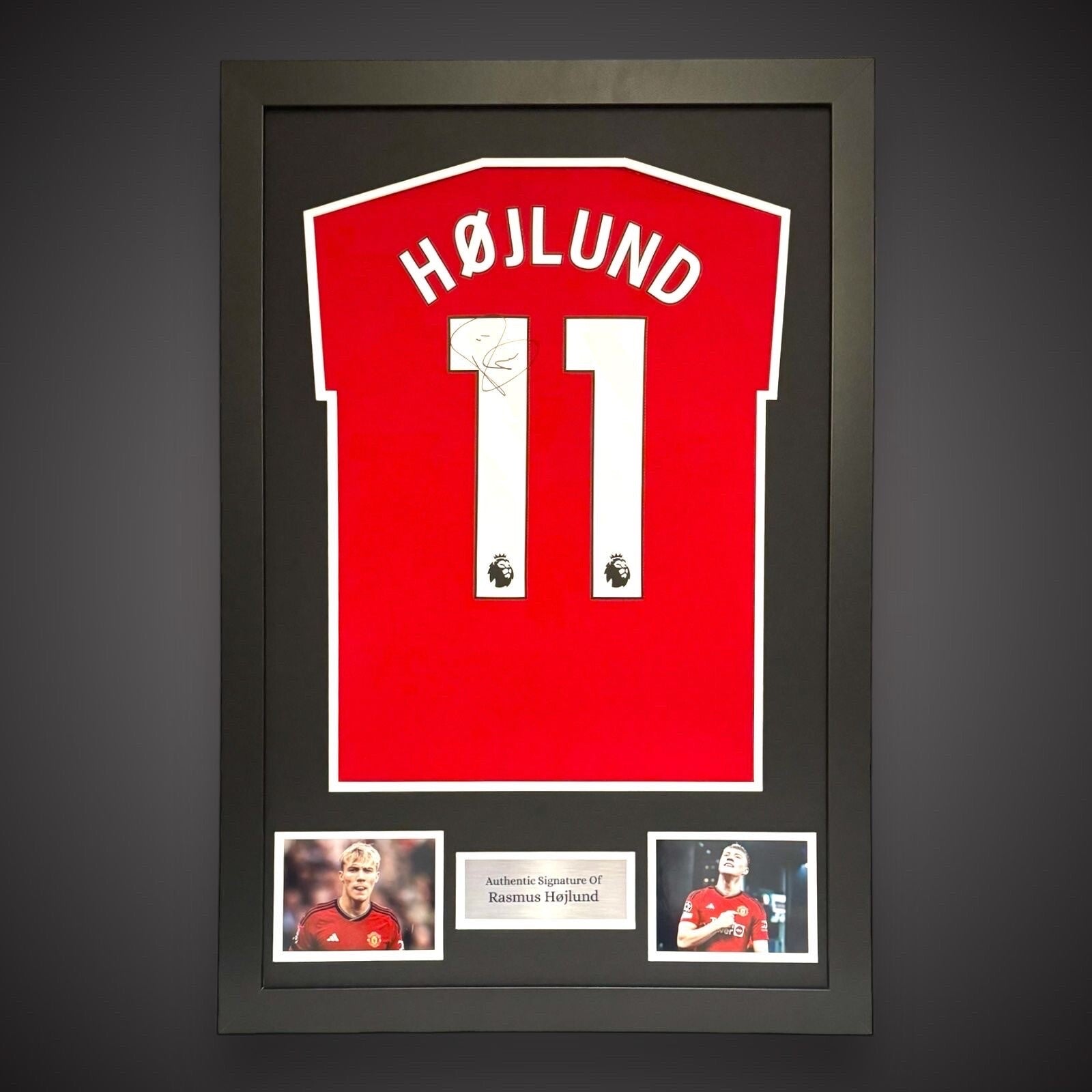 Rasmus Højlund Hand Signed And Framed Manchester United Football Shirt £2990