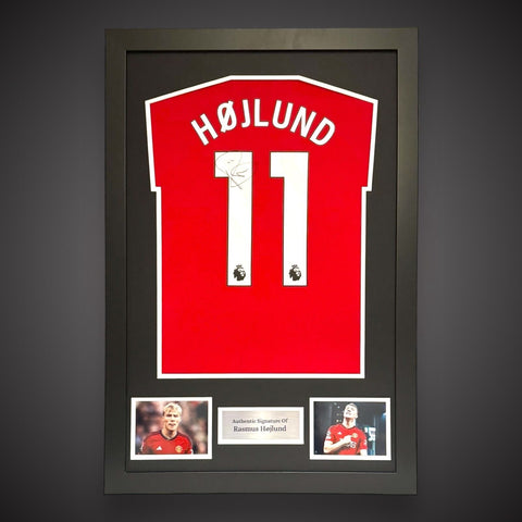 Rasmus Højlund Hand Signed And Framed Manchester United Football Shirt £2990