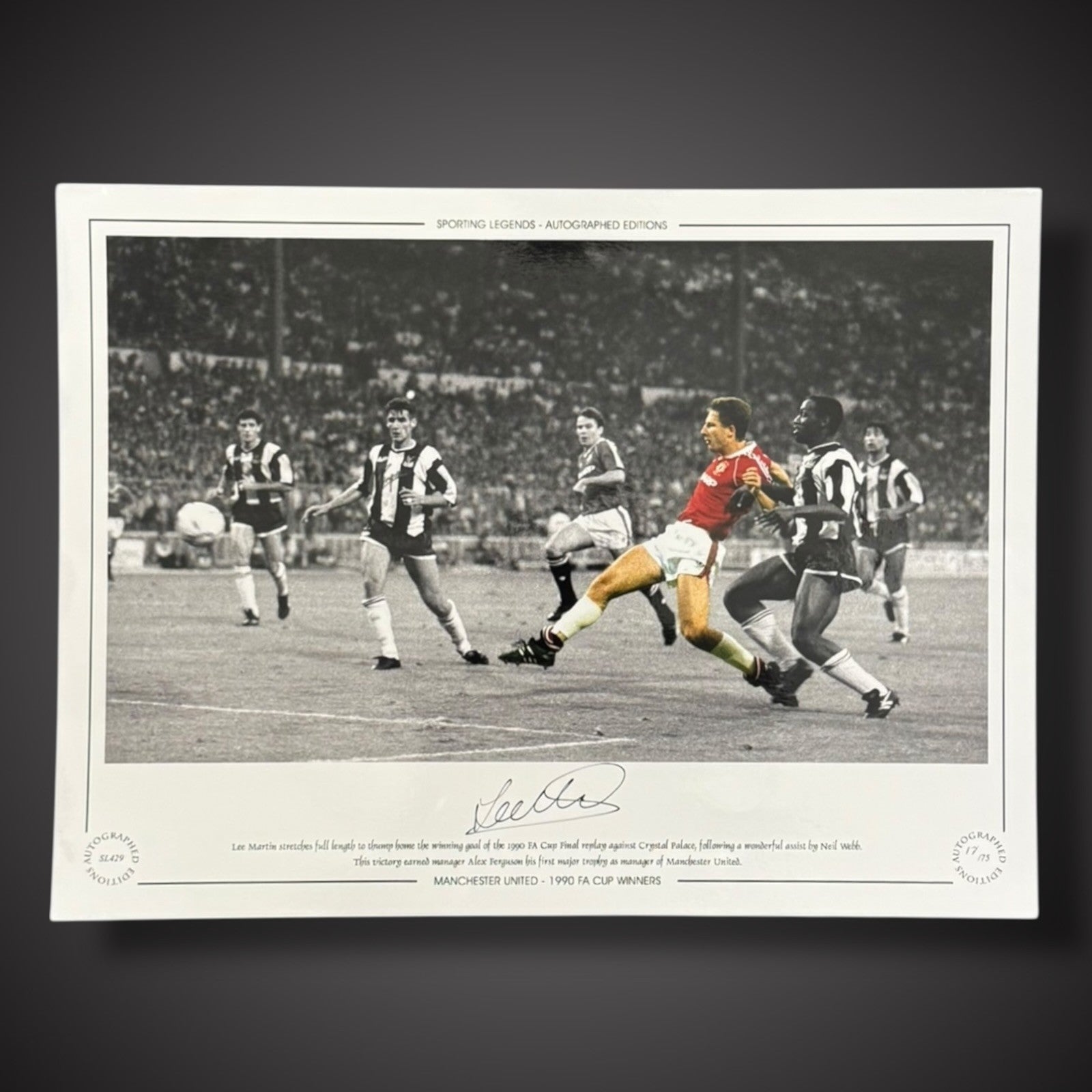 Lee Martin Signed Manchester United Photo: 1990 FA Cup Winners £250