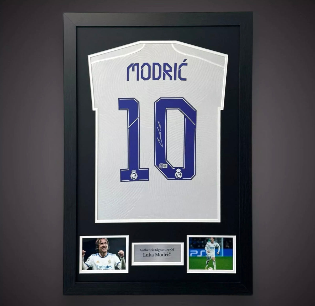 Framed Luka Modric Hand Signed 2013/14 Real Madrid Football Shirt