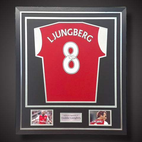 Freddie Ljungberg Hand Signed Arsenal Deluxe Framed Football Shirt