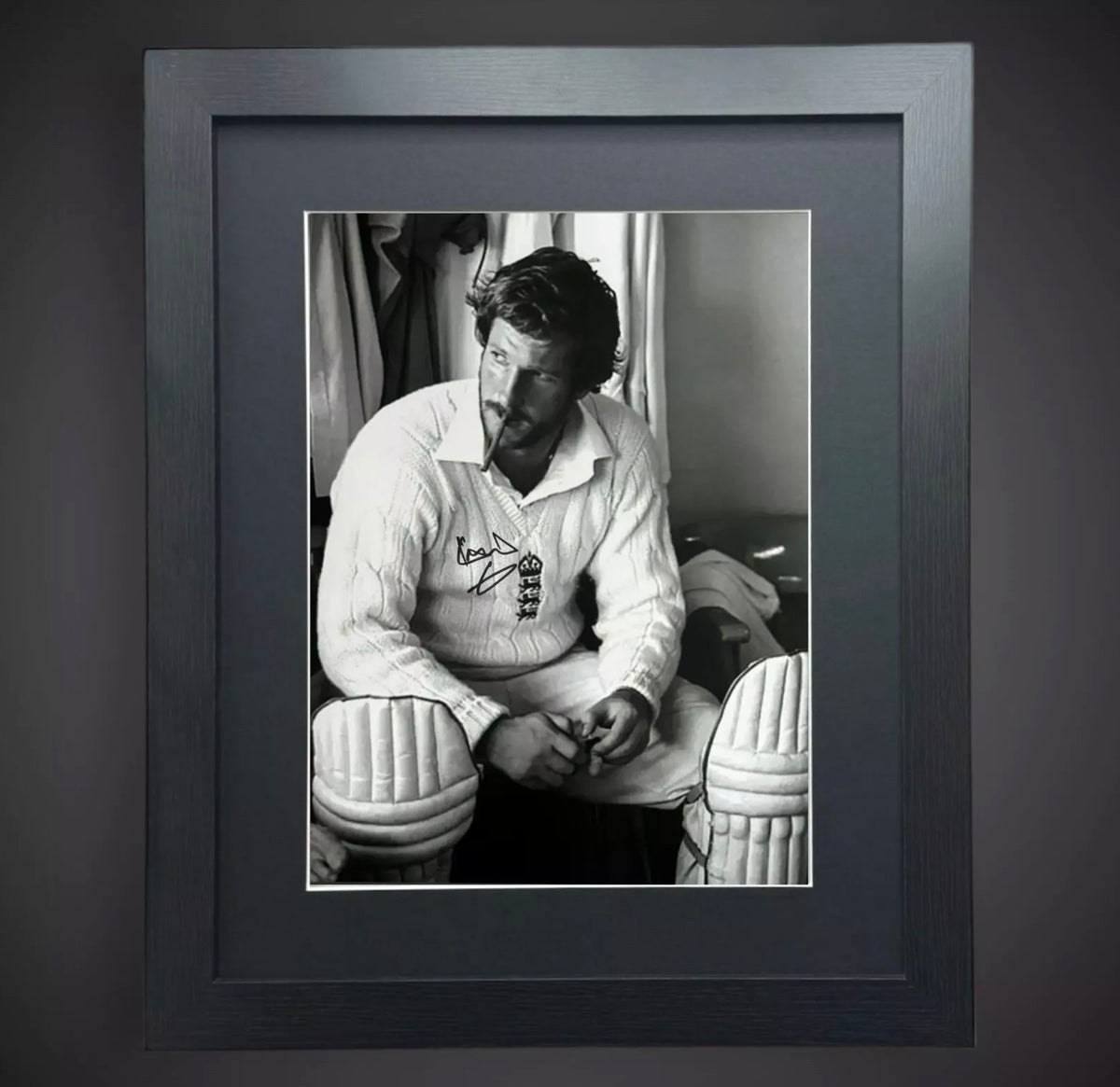 Cricket Legend- Ian Botham Hand Signed Framed Cricket Photograph