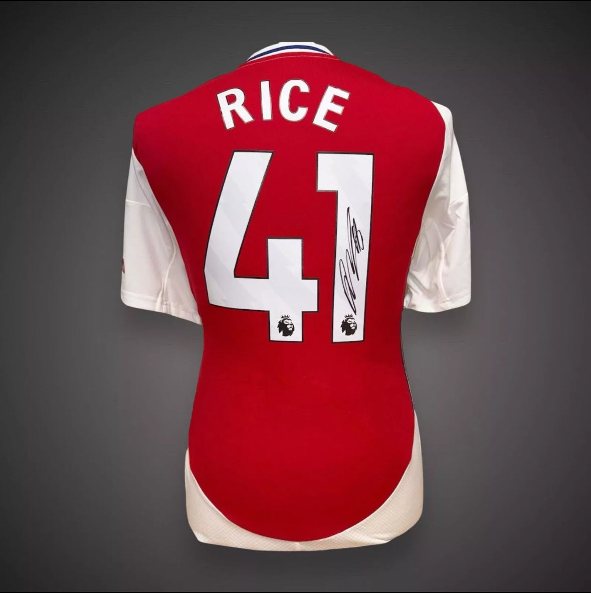 Declan Rice Hand Signed This Seasons Arsenal Football Shirt