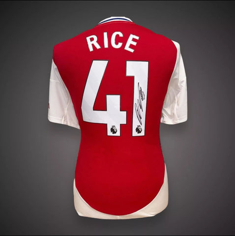 Declan Rice Hand Signed This Seasons Arsenal Football Shirt