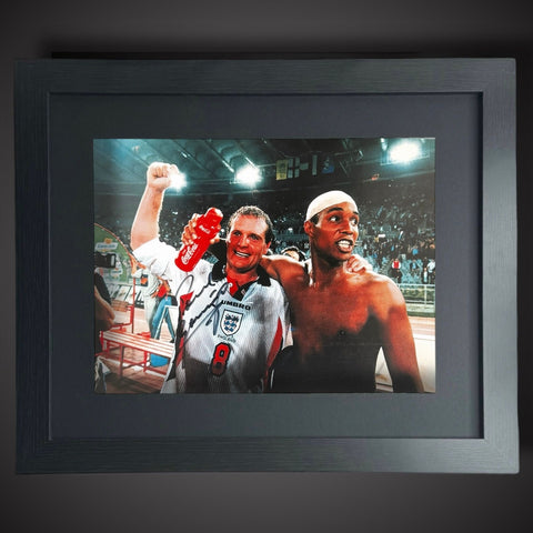 Paul Gascoigne Hand Signed Framed  England Football Photograph