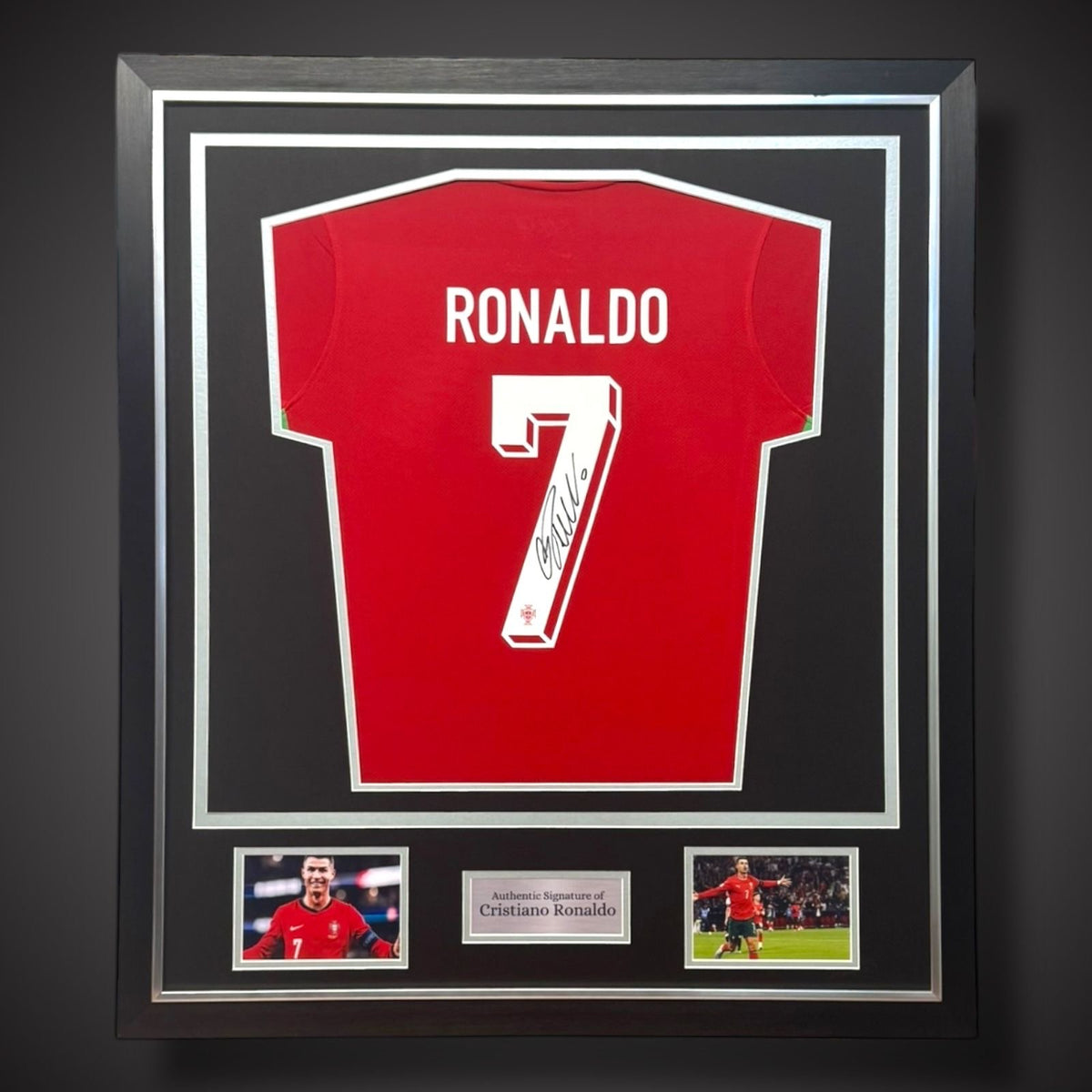 Fantastic Cristiano Ronaldo Hand Signed And Deluxe  Framed Portugal Shirt