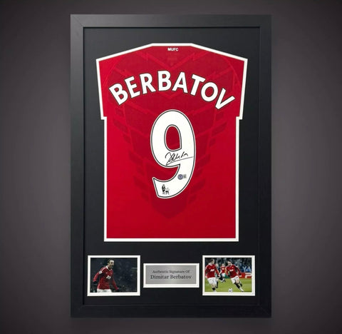 Dimitar Berbatov Hand Signed And Framed Manchester United Football Shirt