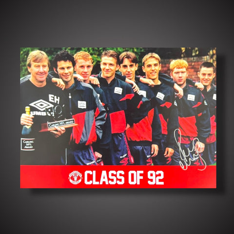 Paul Scholes Hand Signed Class Of 92 Photo
