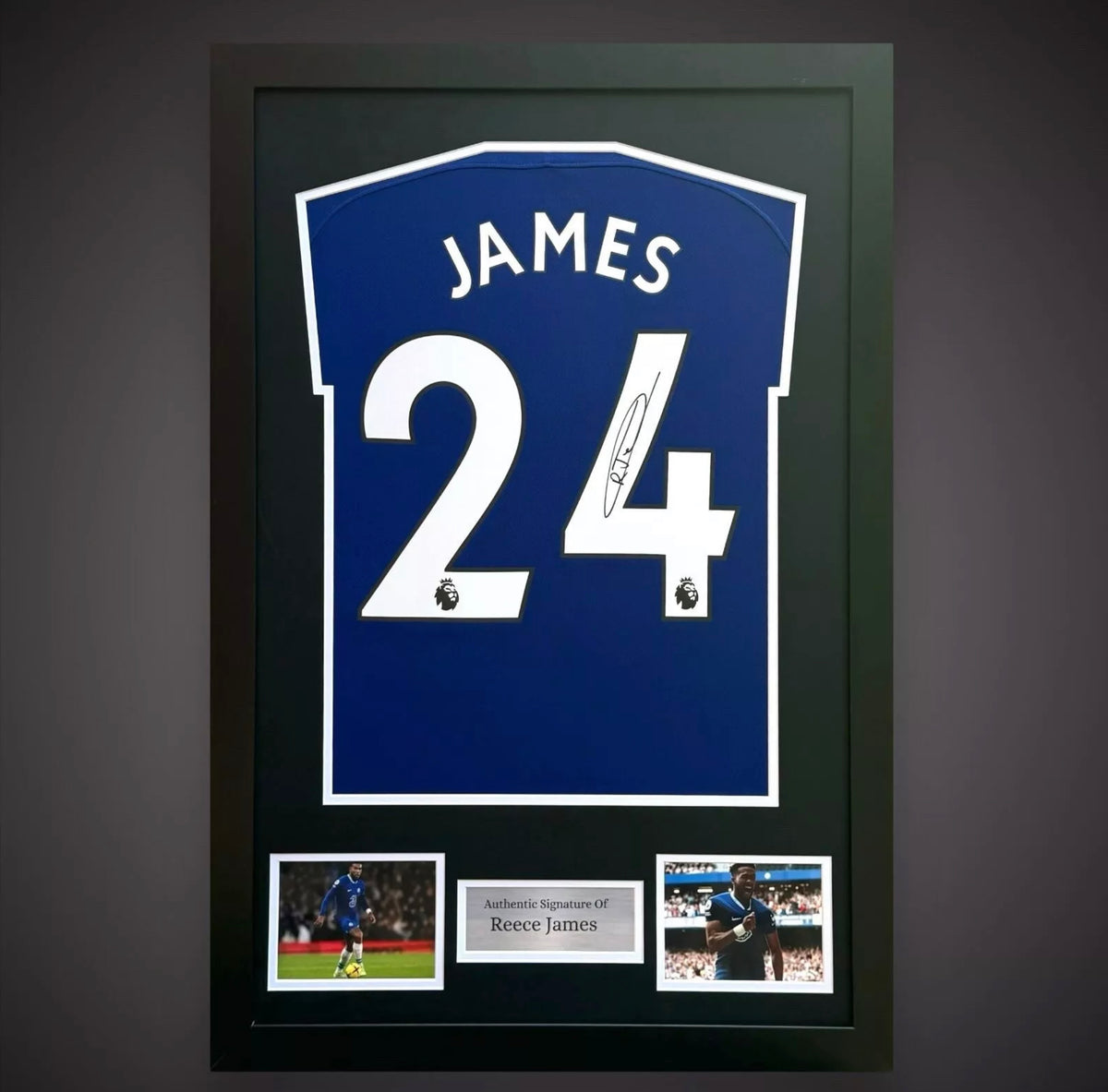 Framed Reece James Hand Signed Chelsea Football Shirt