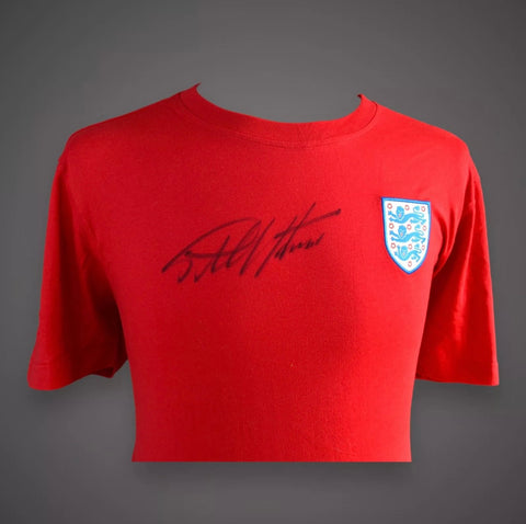 Sir Geoff Hurst Hand Signed England T-shirt