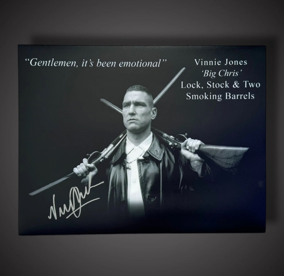 Vinnie Jones Signed Photo - Lock Stock And Two Smoking Barrels