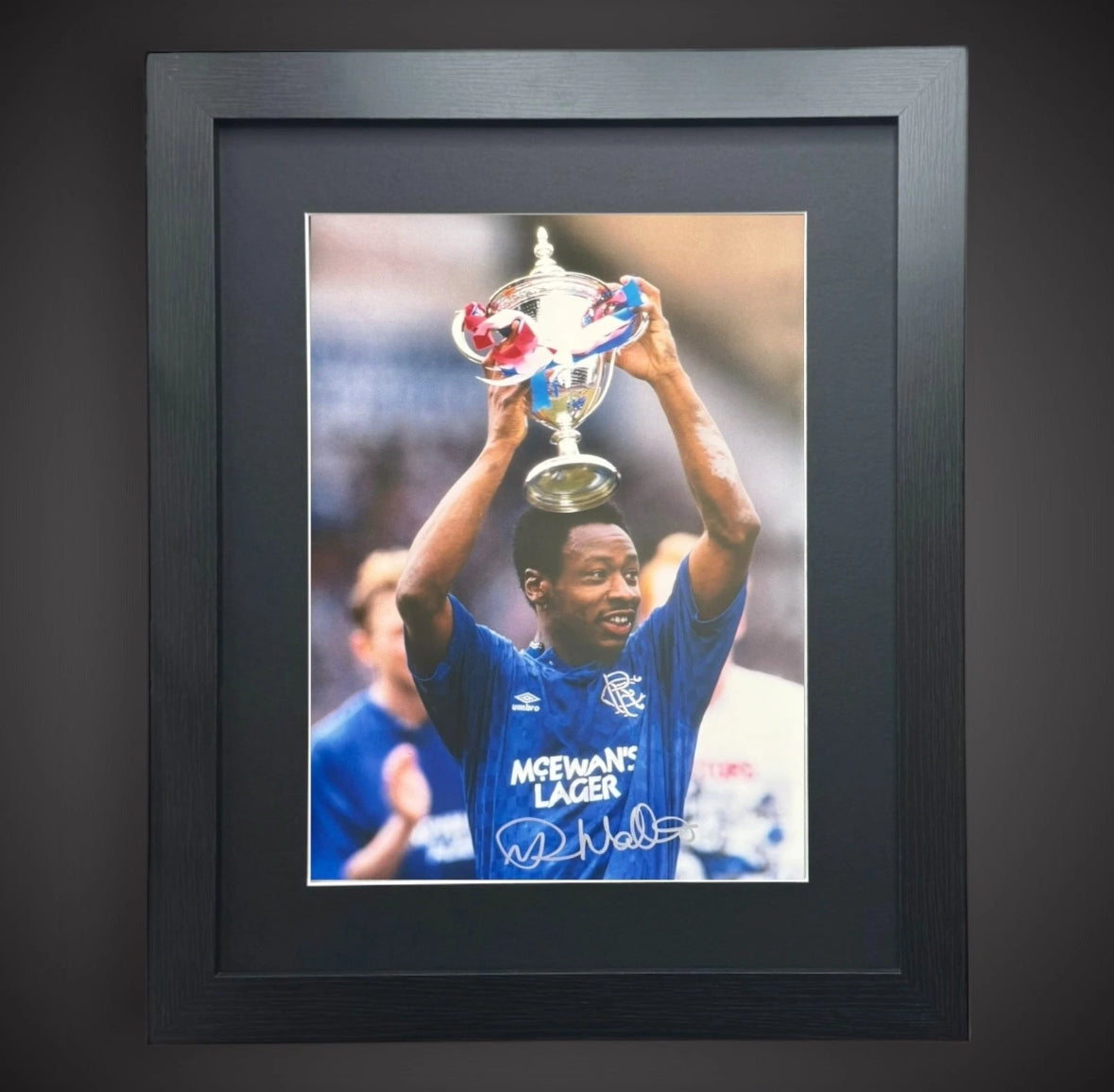 Framed Mark Walters Hand Signed Rangers Photo