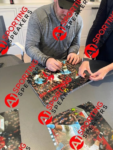 Exclusive Signing Special- 4 x Wayne Rooney Hand Signed Photos With COAs