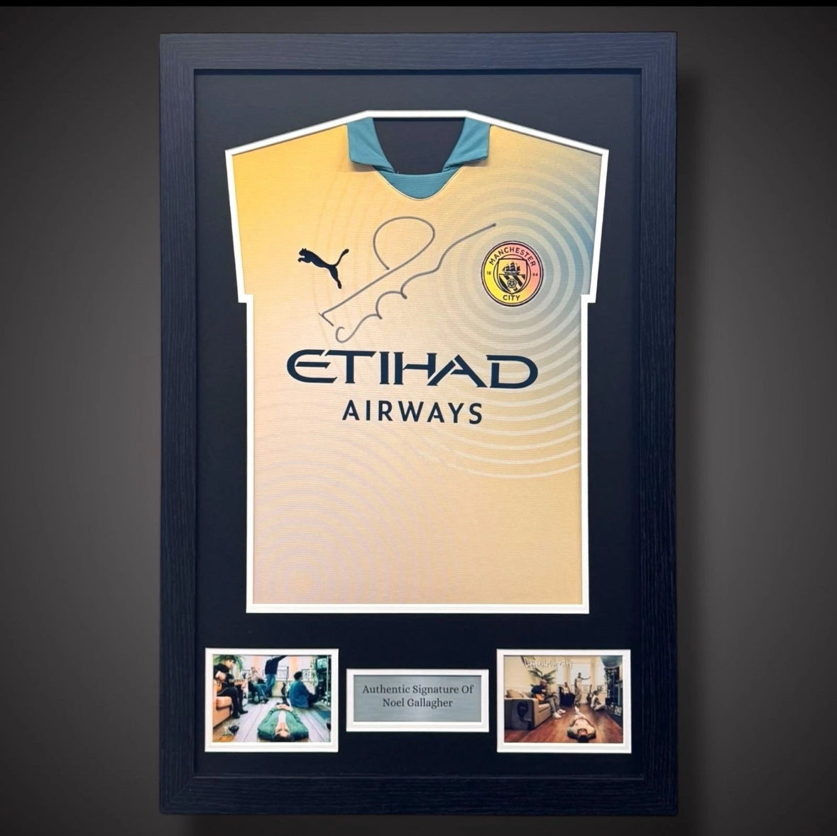 Manchester City Signed Noel Gallagher Special Ltd Ed Shirt Definitely City