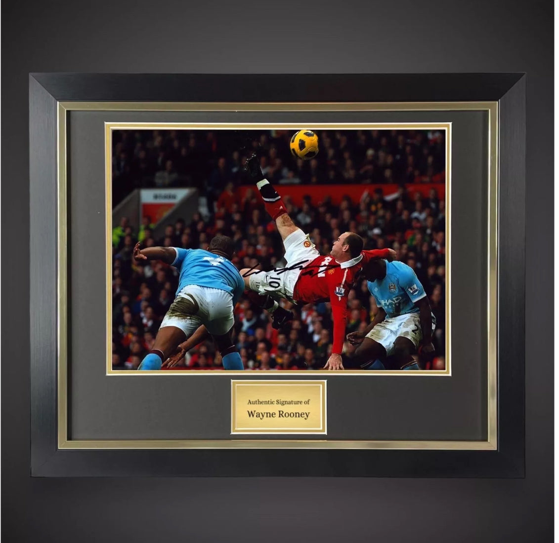 Wayne Rooney Hand Signed And Framed Manchester United Photograph
