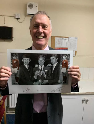 Sir Geoff Hurst And Martin Peters Dual Signed England Photo 1966
