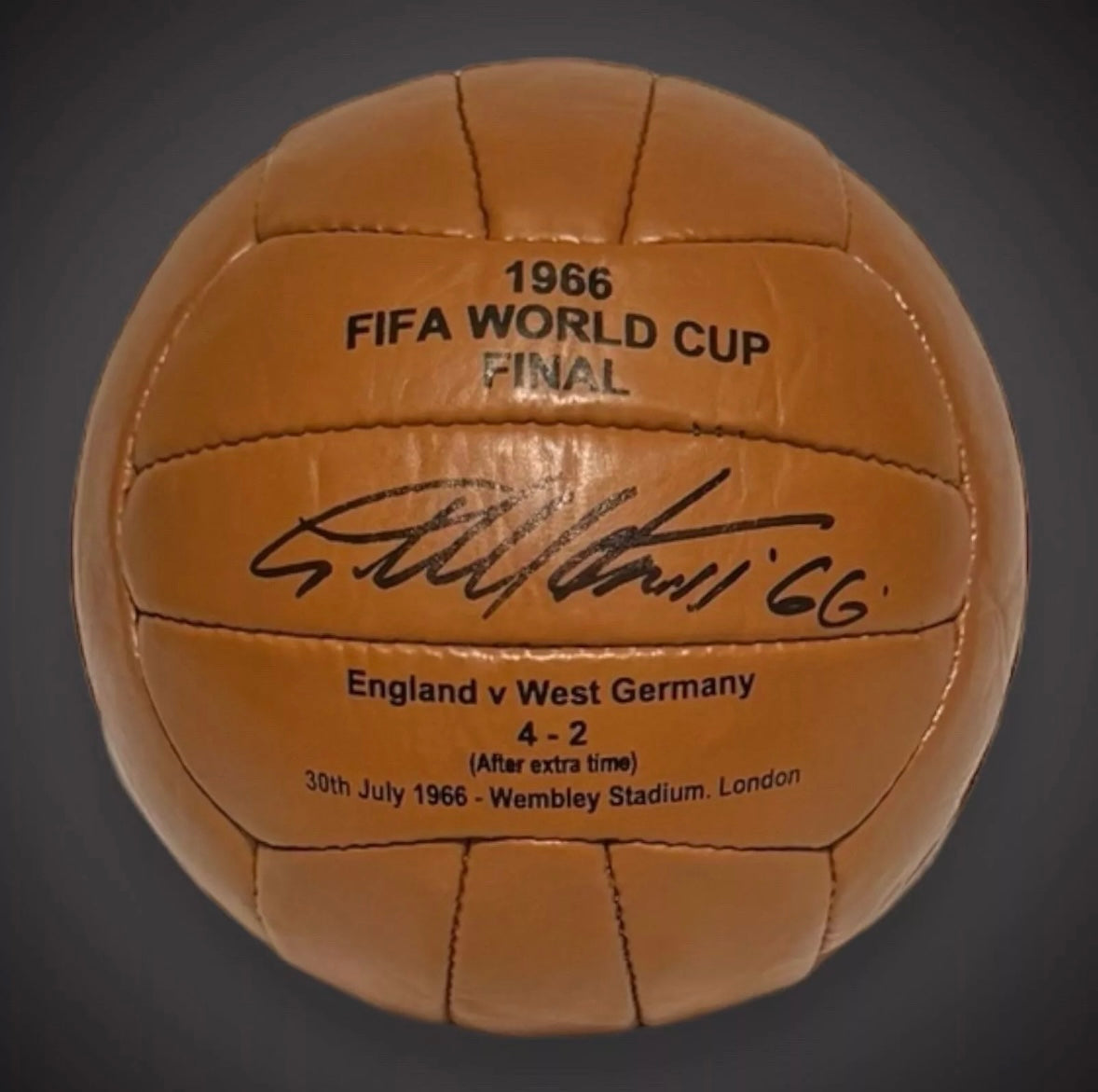 Sir Geoff Hurst FIFA World Cup Final 1966 Ball Signed Geoff Hurst ‘66’