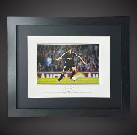 Framed Luis Figo Superb Signed Action Shot - Real Madrid