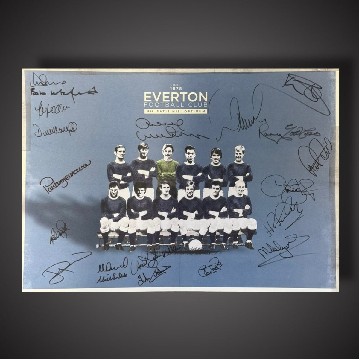 Everton Hand Signed 10+ Signatures Football Team Photo With COA