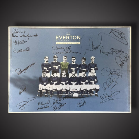 Everton Hand Signed 10+ Signatures Football Team Photo With COA