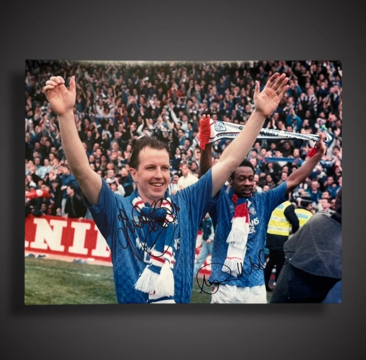 Mark Walters & Trevor Steven Dual Signed Rangers Photo