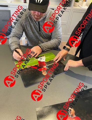 Exclusive Signing Special- 4 x Wayne Rooney Hand Signed Photos With COAs