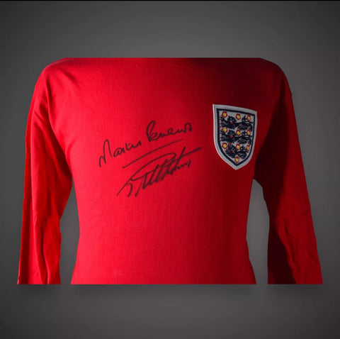 England 1966 World Cup Replica Shirt Signed By Sir Geoff Hurst & Martin Peters